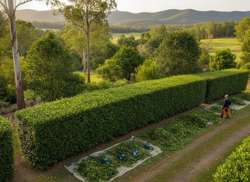 Hedge Trimming performed by Werribee Arborist in the Werribee